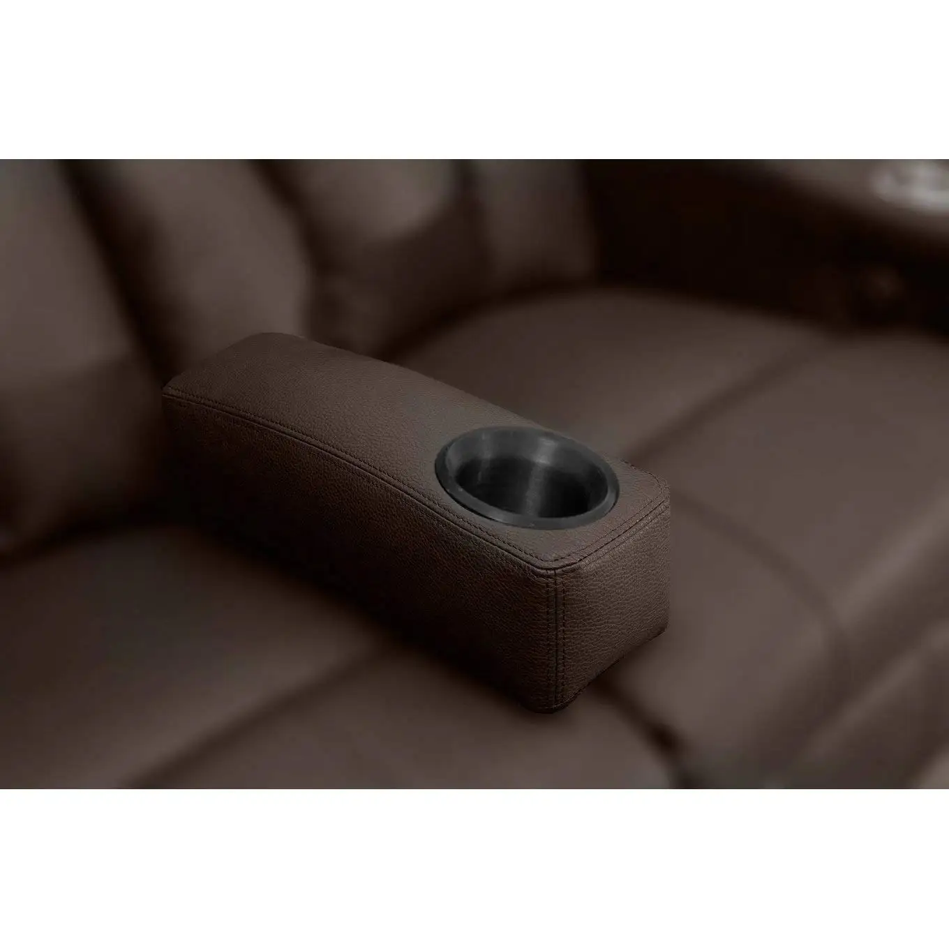 Octane Seating Brown Leather Removable Armrest