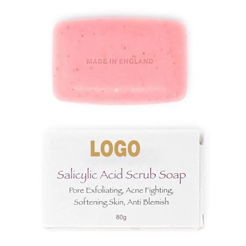 Private Label Savon Salicylic Acid Scrub Brightening Exfoliating Soap