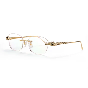 Luxury Gorgeous Eyeglasses Frames Rimless 18k Gold Diamonds Optic ...