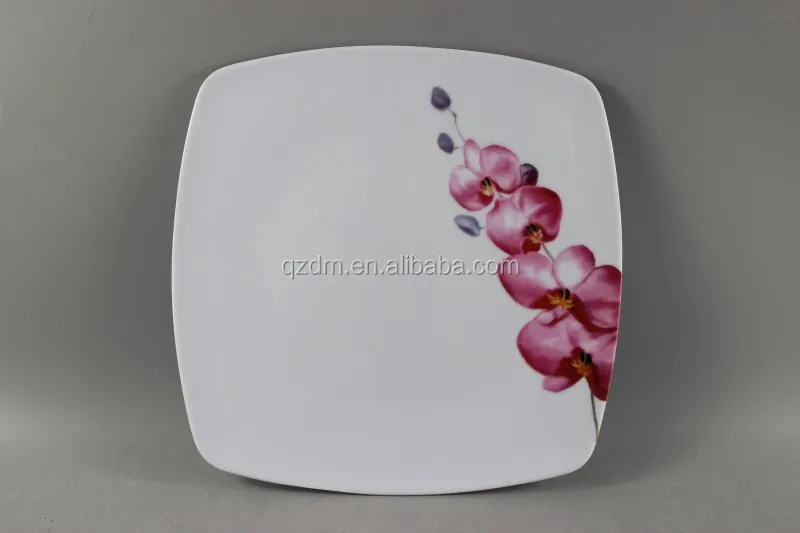 Cheap Square Melamine Dinner plate Custom Print