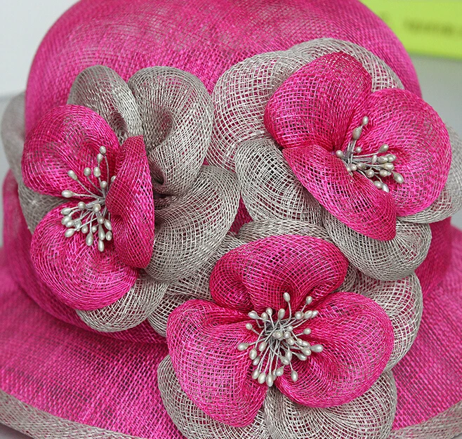 Sinamay Wedding Hats Fashion Wedding Dress Hats Hand Made Organza Usage