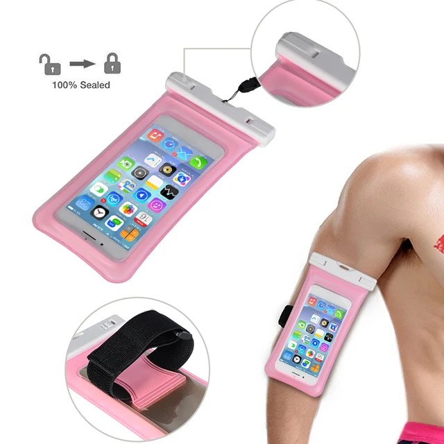 Universal size phone accessories transparent pvc pc waterproof bag mobile phone case for iphone 6 6plus 7 7plus