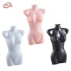 Wholesale fashionable female PP plastic half body form mannequin With Metal Hook(#863)