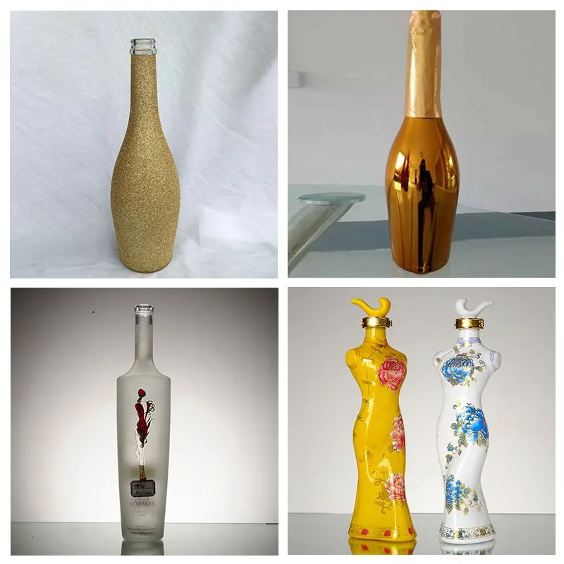 Slim Tall Round Empty Vodka Liquor Shrink Wrap Glass Bottles Buy