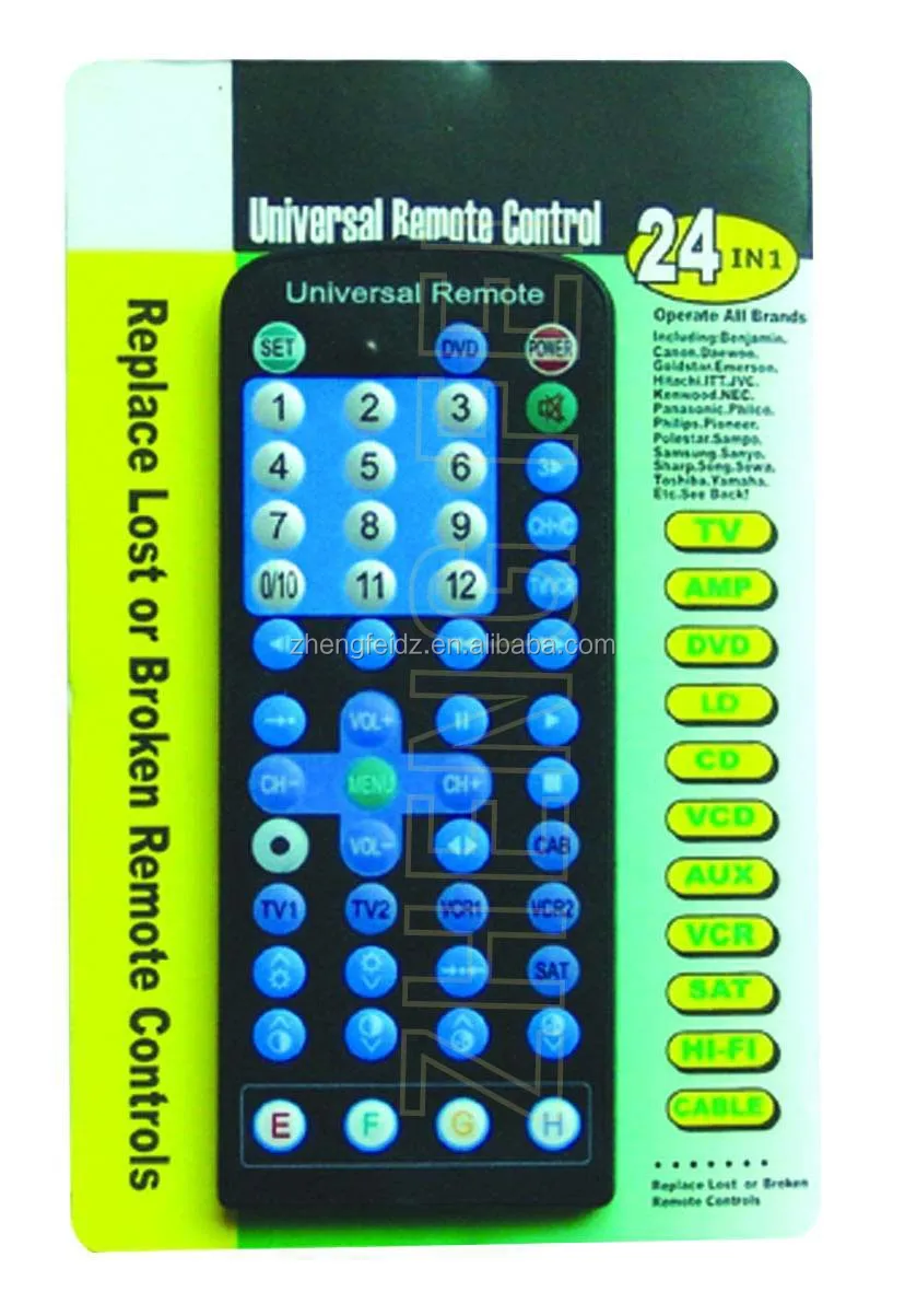 Waterproof Universal Tv Remote Control Jackson 12 In 1 Tv/vcr/sat/vcd