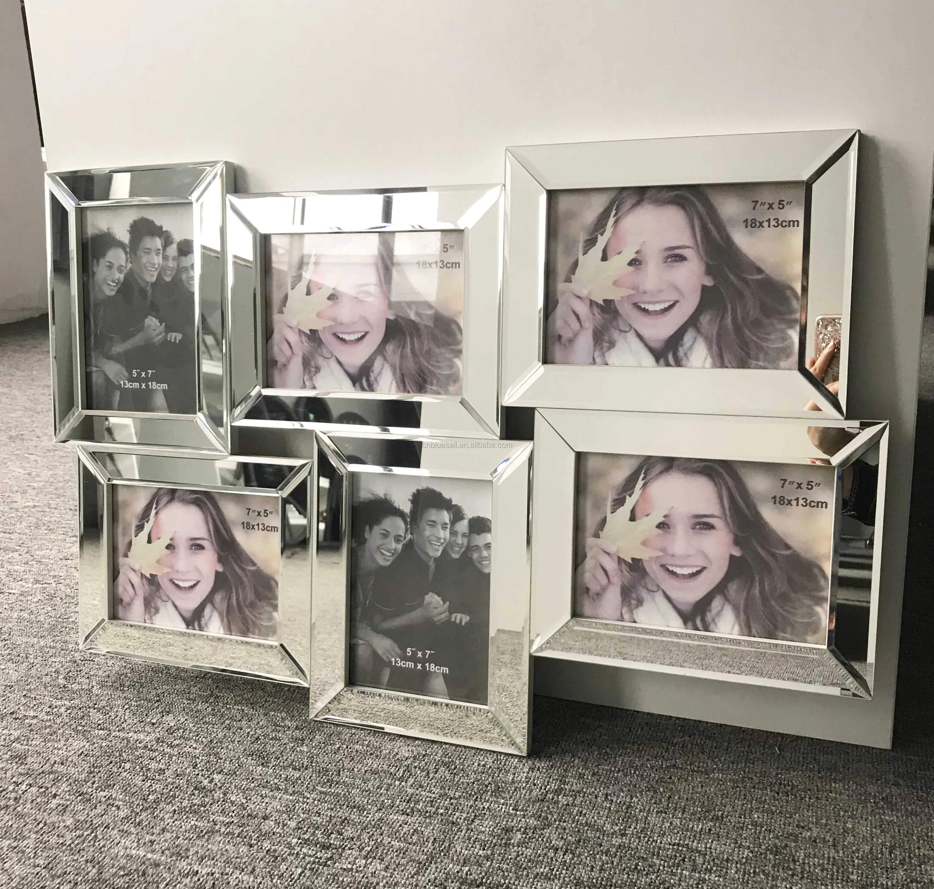 Beveled Mirror Photo Frame,Collage Picture Frame,Mdf Mirror Frame Buy Beveled Mirror Photo