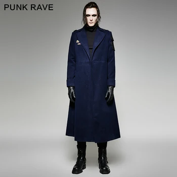 Y 697 Gothic Men Winter Military Uniform Style Big Turn Down Collar Long Coat Y 697 Gothic Men Winter Military Uniform Style Big Turn Down Collar Long Coat