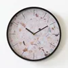 12 inch Modern Fashion Simple Terrazzo Stone Dial Plastic Wall Clock