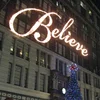 Outdoor LED Christmas light rope sculptures believe joy love peace lighted signs for commercial lawn displays decoration