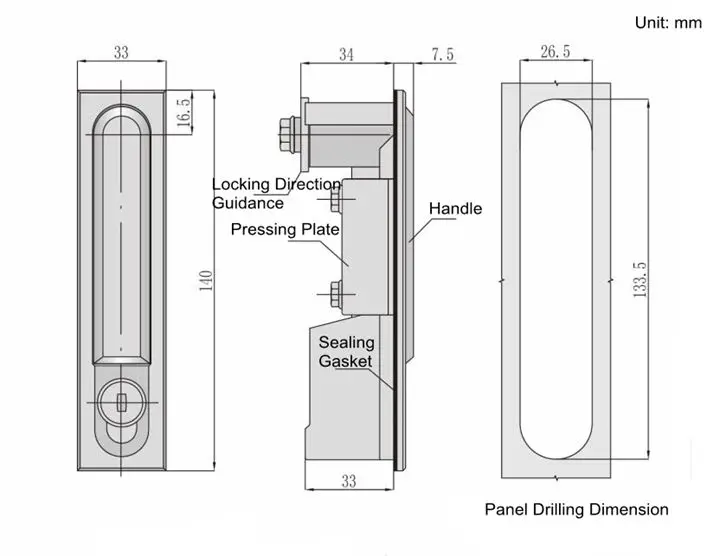 Industrial Locking System Electrical Control Panel Door