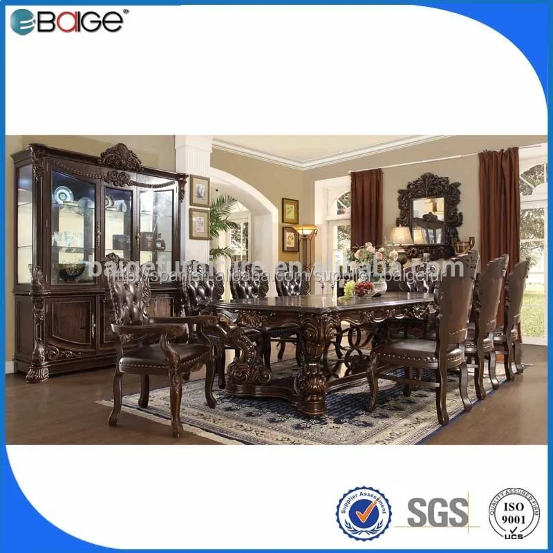 Dt 1201 modernos diseños de madera mesa de comedor sets para sala ...