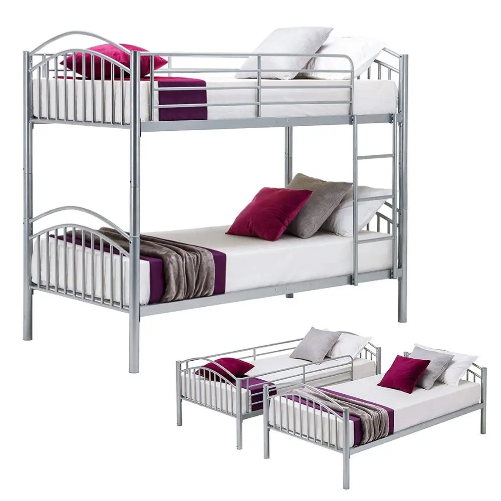 white double bunk bed