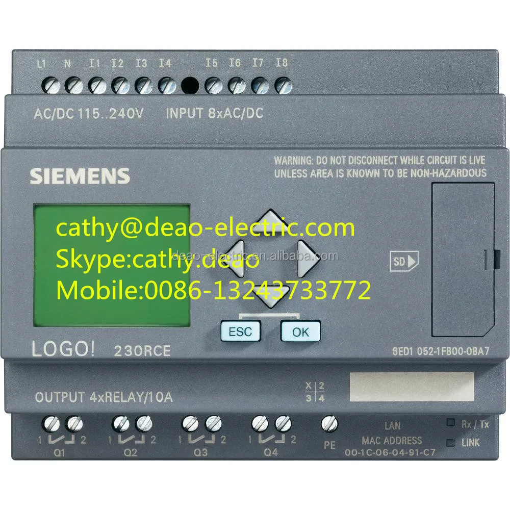 Siemens Logo 8 New Logo Plc 6ed1052-2cc01-0ba8 - Buy Siemens Logo 8,6ed1052-2cc01-0ba8,6ed1052-2cc01-0ba8 Product on Alibaba.com