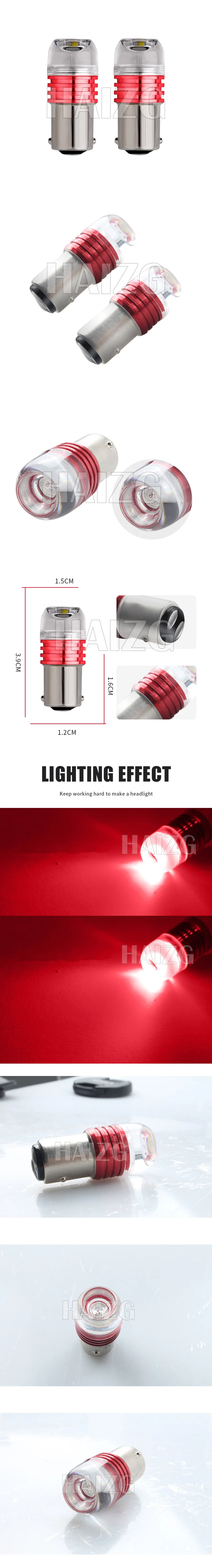 Perfect led Flashing Brake Lighting Strobe Function White Red Color 1156 1157 7440 7443 LED Car Bulb Stop Light