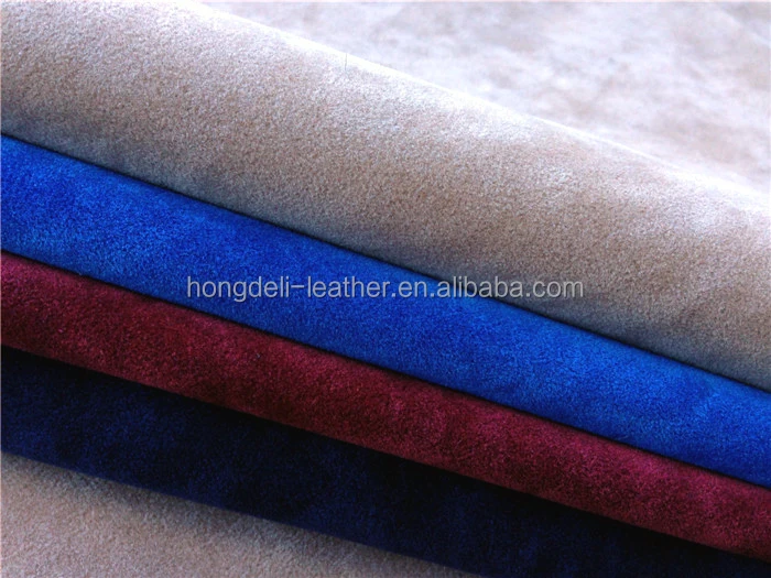 Artificial Leather Flocking Pu Synthetic Leather For Shoe,Flocked
