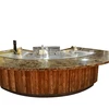 Cheaper price industrial horseshoe shape high end restaurant gas teppanyaki grill table