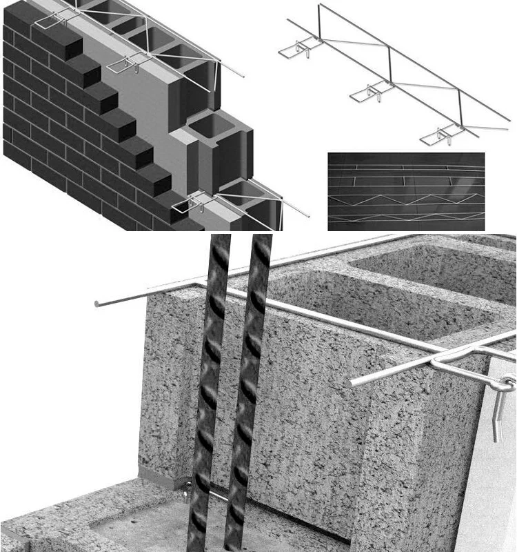Block Work Ladder Mesh Durable Galvanized Welded Mesh