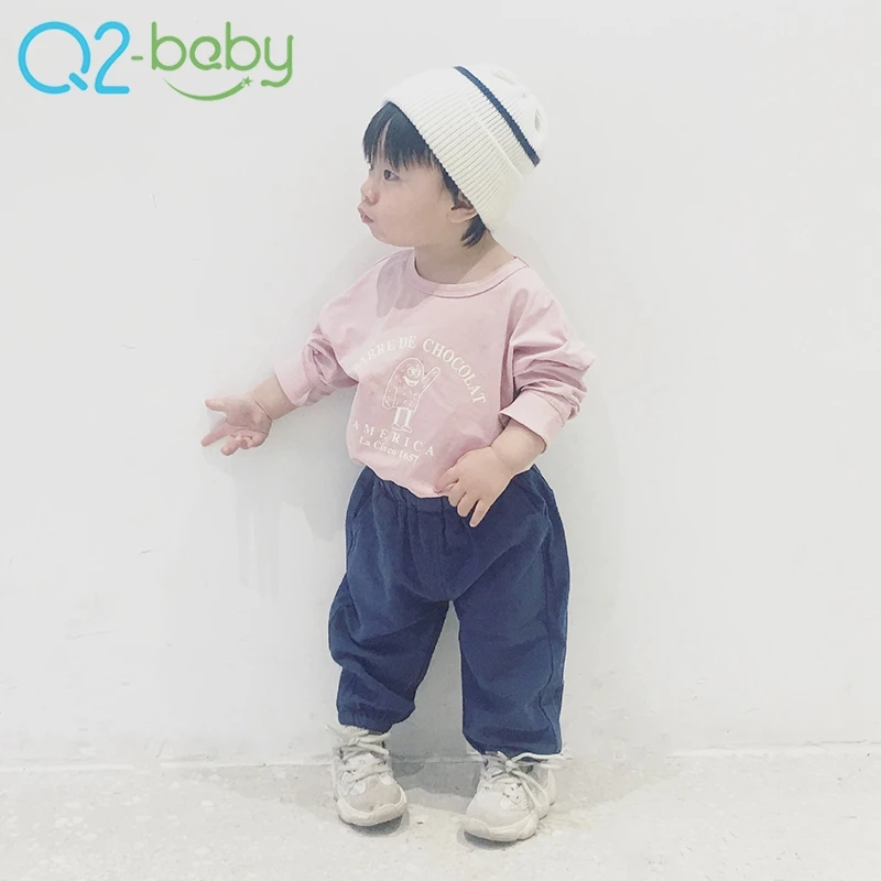 
Spring new boys and girls T-shirt 1~3 years old baby clothing cartoon printed baby long-sleeve T-shirt 2319 