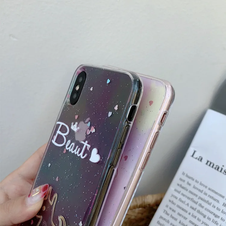 Epoxy Resin Ice Cream Cone Soft TPU Phone Case for iPhone X , for iPhone 8 Case Cute Dog