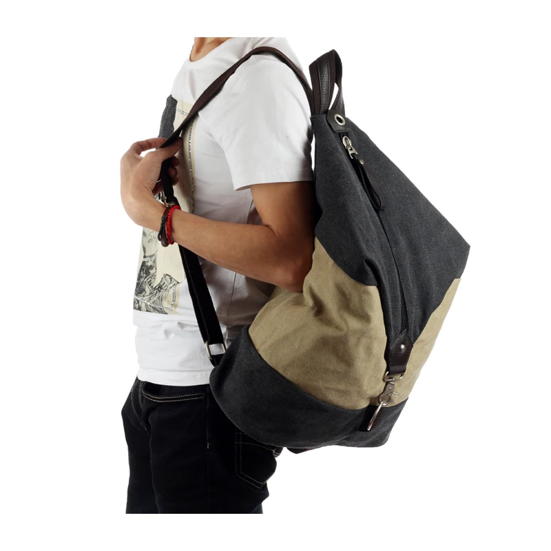 CanvasBlvd Messenger Bag Small Satchel Black Canvas Bag Small Black