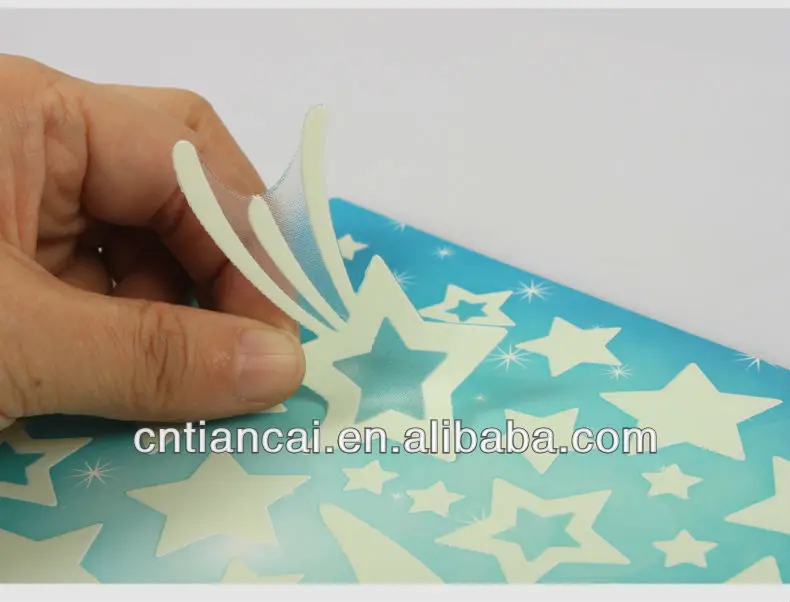 fluorescent alphabet letter sticker glow in the dark sticker wall