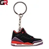 Cheap promotion custom soft rubber pvc 3D sneaker basketball shoe keychain