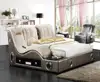 2018 hot sale popular leather and fabric bed with massager/audio/monitor for bedroom furniture