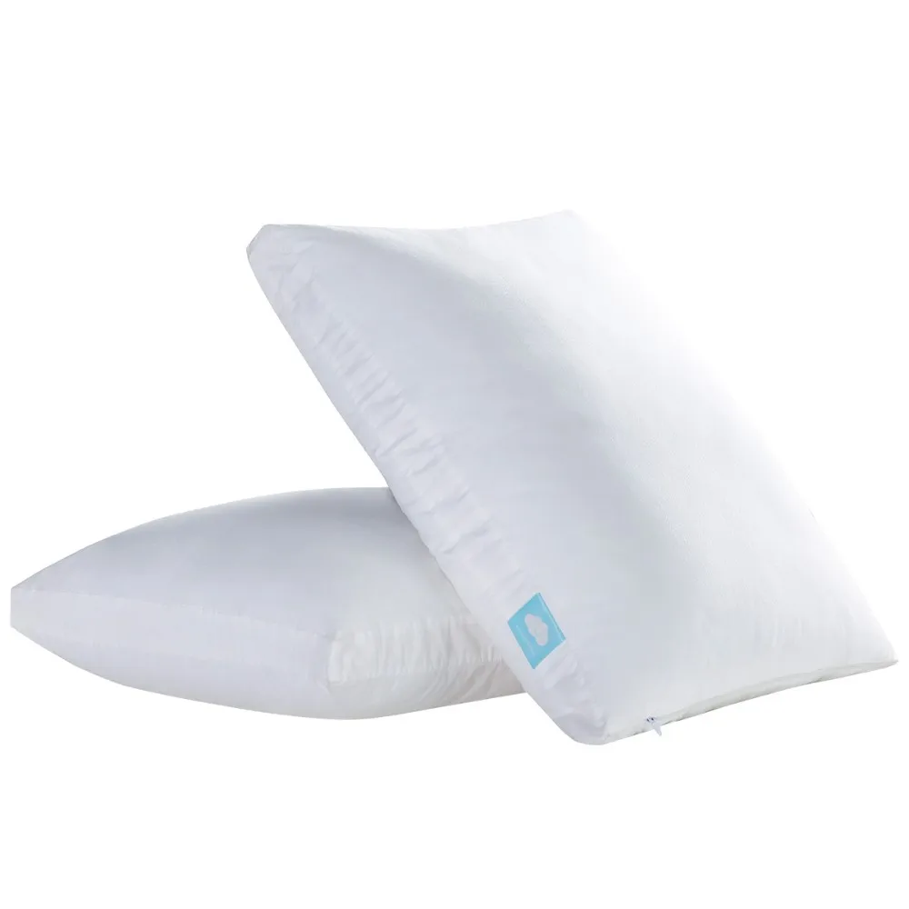 Premium Memory Foam Filled Shredded Foam Pillow With Zippered Cotton