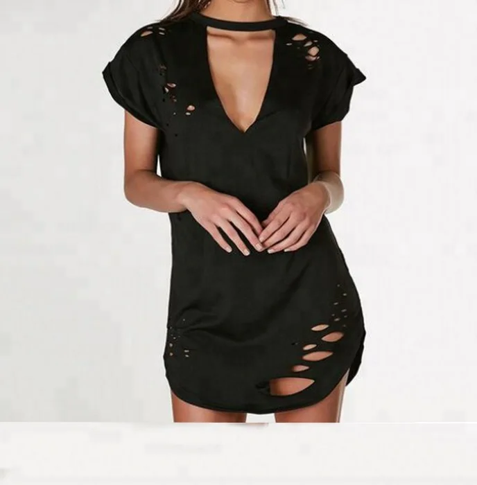 ripped t shirt dress