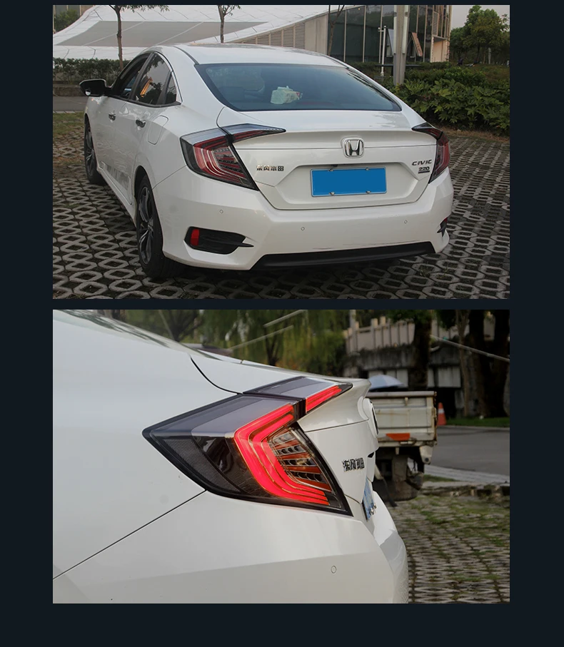 VLAND manufacturer for car lamp for Civic tail lamp 2016-2018 for Civic LED back light with DRL+Moving signal in China factory