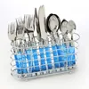 BC5001 Brilliant Duplex clear Blue 20-piece set Flatware inscludes 4 place settings and chrome caddy