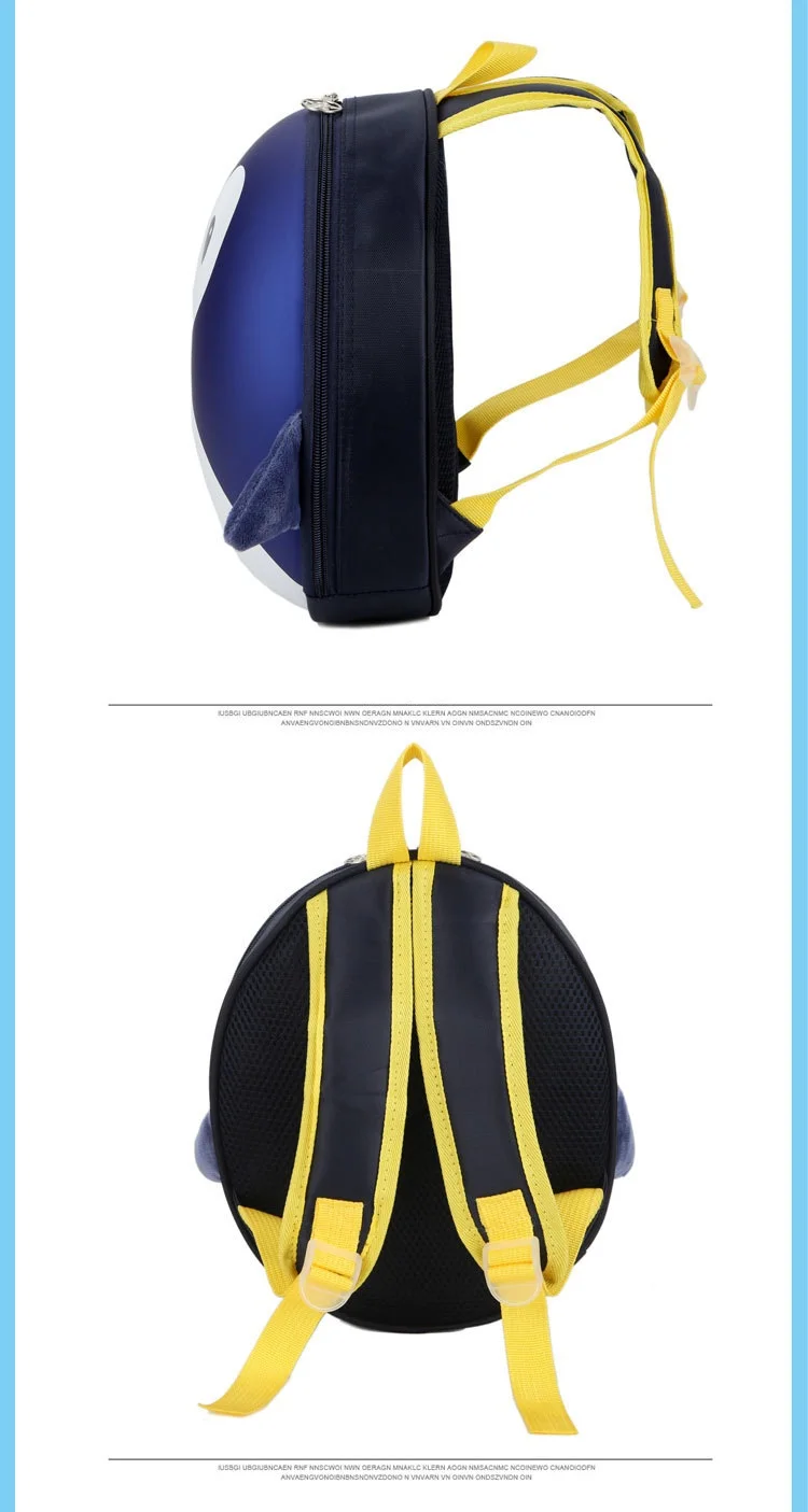 3D cartoon penguin backpack kids cartoon backpack nylon+EVA backpack bag for children