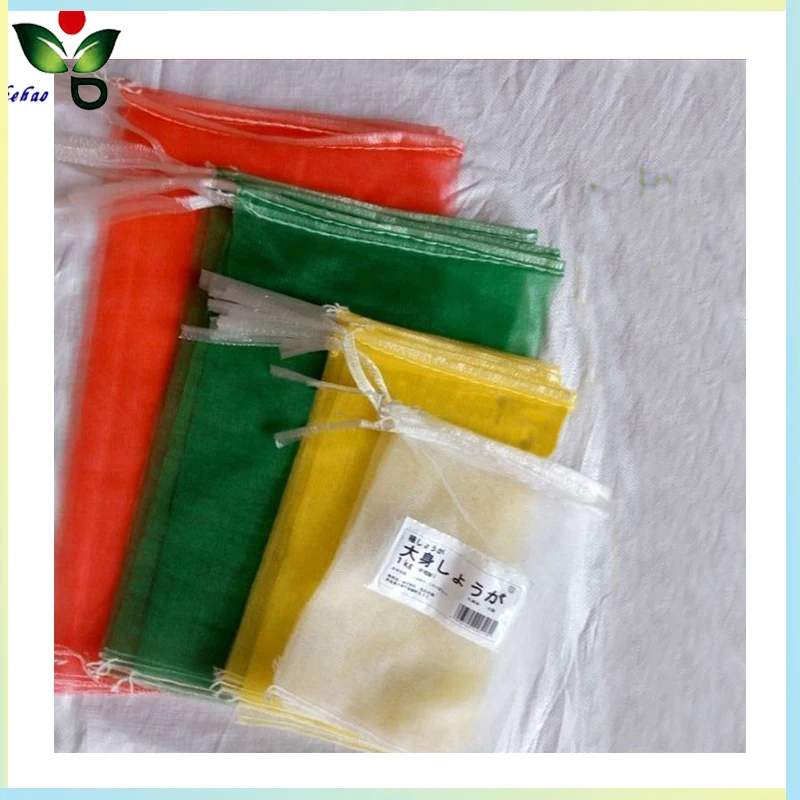 HDPE monofilament drawstring mesh bags packaging garlic manufacturer