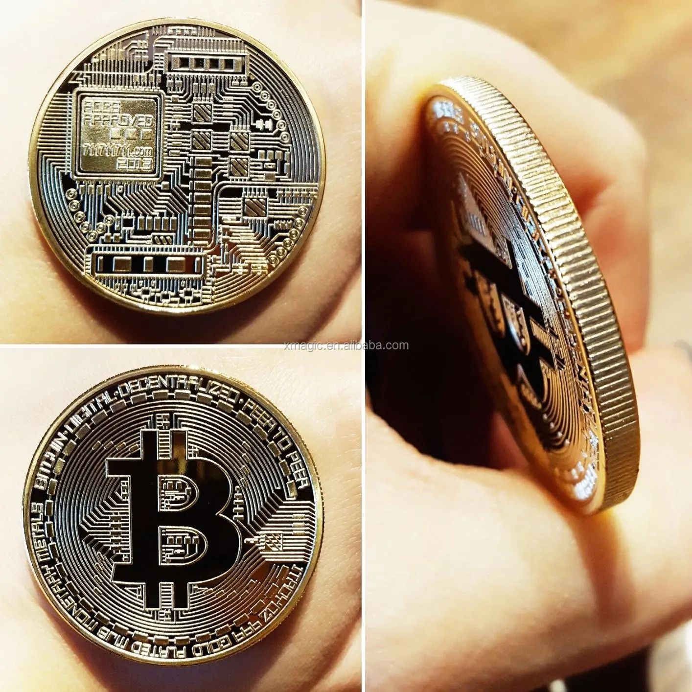 In Stock 2018 Cheap Metal Plating Silver Souvenir Bitcoin ...