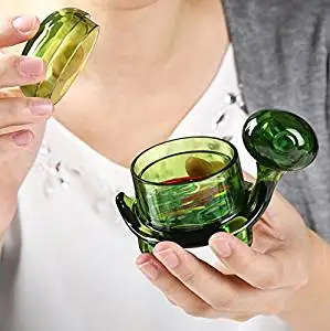 (German Design) Turtle Clip Holder. Cute/adorable Gift, Stores Dozens of Paper Clips to Make Your Desk Look Tidy and Clean. Fine Turtle Clip Holder with lid. Store paper clips neatly. (Green)
