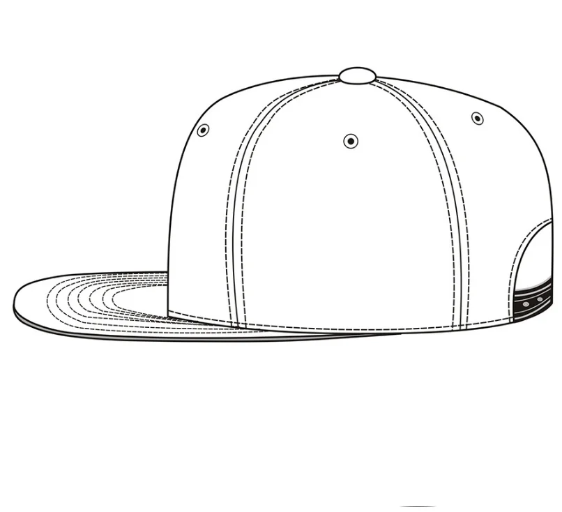 Download Customize Snapback Hat Cap Template Flat Brim Baseball Cap ...