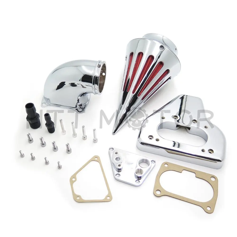 SMT MOTO Motorcycle Air Cleaner Kits intake filter Yamaha Vstar V-Star 650 all year 1986-2012 CHROME