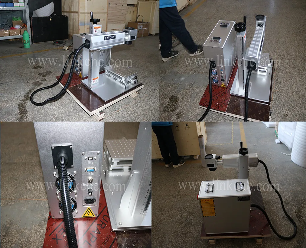 Fiber laser marking machine 20W 30W 50W MAX Raycus IPG marking on metal plastic