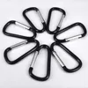 6 D carabiner wholesale sales aluminum alloy hanging mixed black silver color carabiner