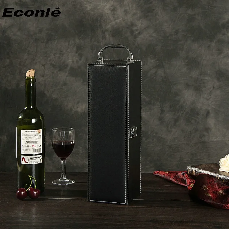 Wholesale Luxury Leather Single Wine Glass Box Buy Single Bottle Wine