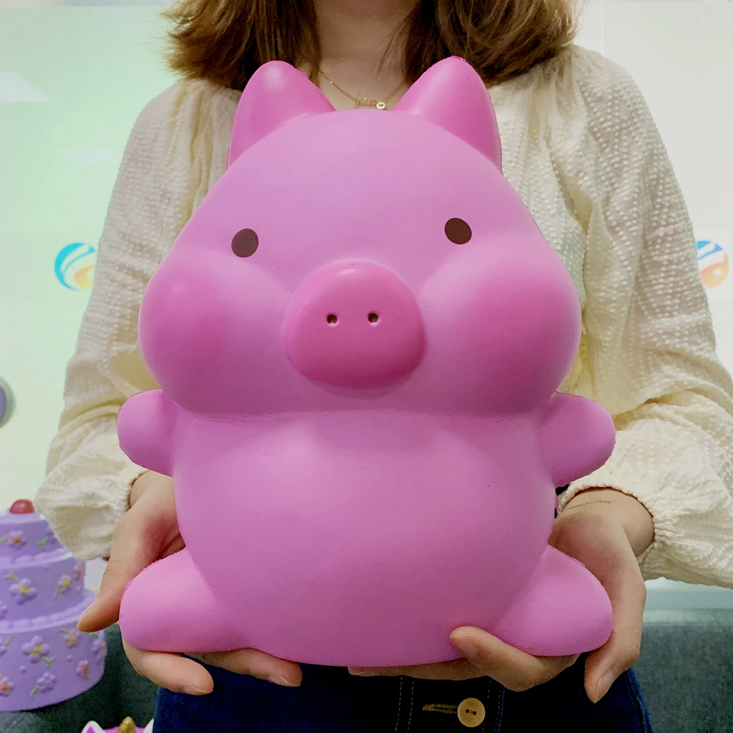 Super Slow Rising Giant Jumbo Pink Pig Squishy Toys Animal Girls Gift.
