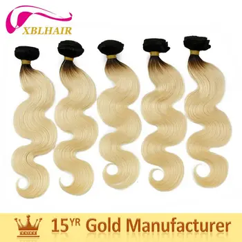 Restylable Colored Hair Weave Body Wave Blonde Color 1b 613 Free