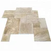 Brush Travertine French Pattern/travertine marble floor tiles/antique white marble tile