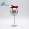 12oz Single Wall Stainless Steel Goblet Wine Glass For Party,Food Grade Metal Material Goblet Wine Cup For Christmas Gift