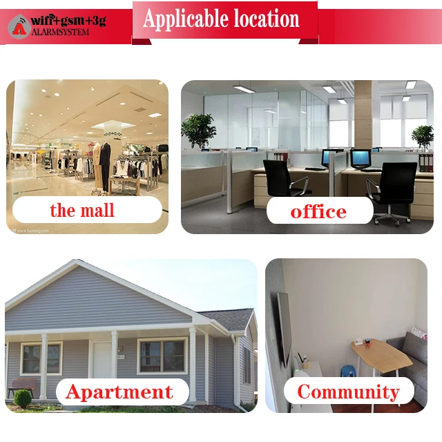 Intruder WIFI GSM Alarm System With 8 Kind of language TFT Touch Screen 3G Security Android IOS App support WIFI IP Camera