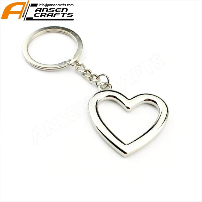 Metal Key ring Engraved HEARTS I LOVE YOU Design BOXED Personalised Free