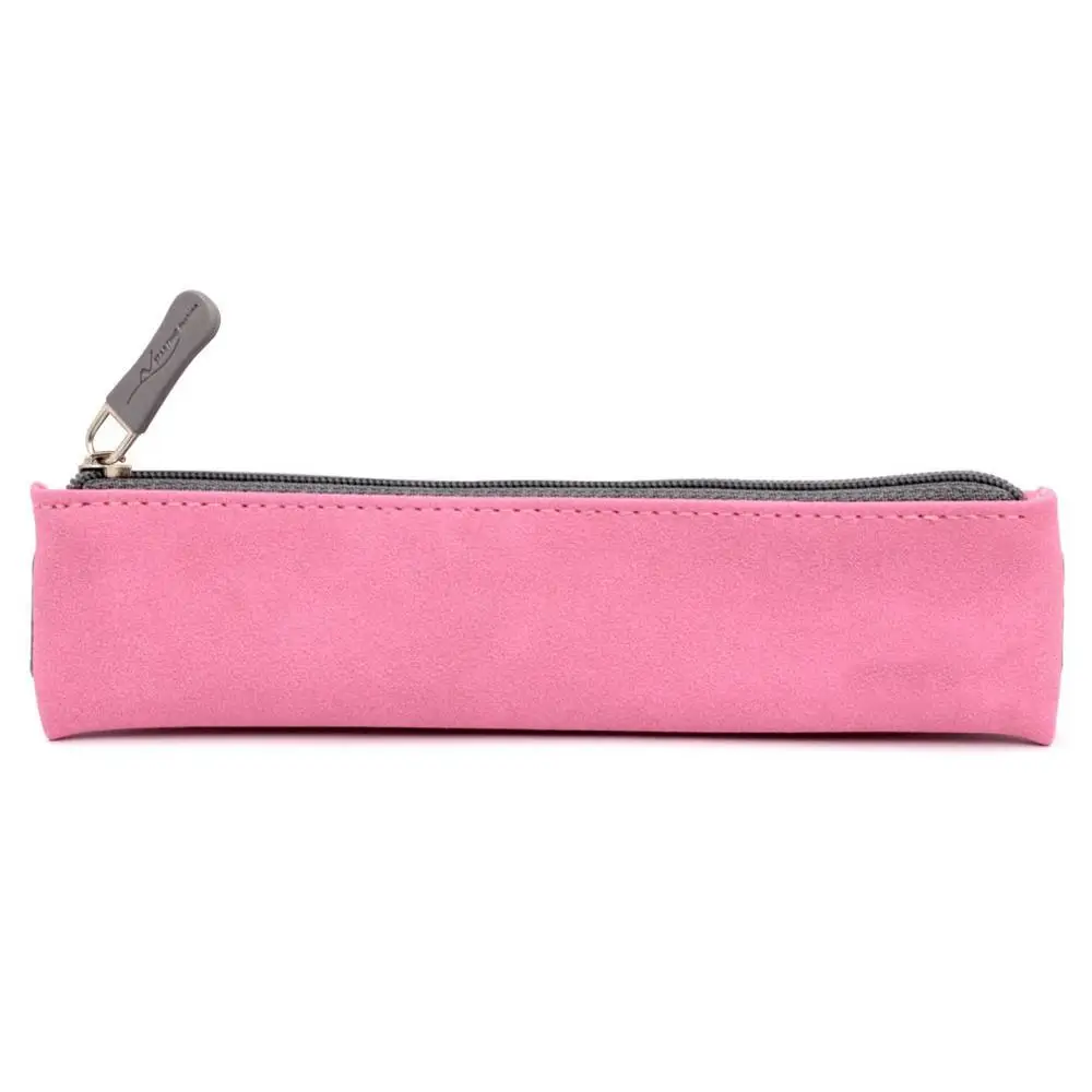 Factory Custom Suede Leather Pencil Case With Elastic Band - Buy Suede ...