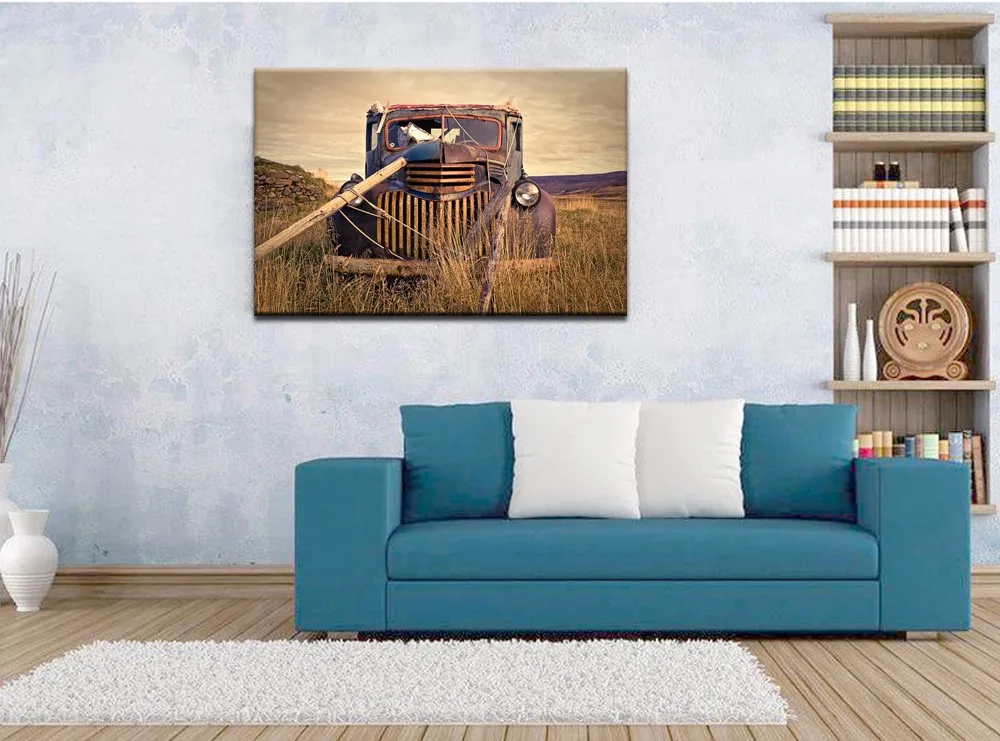 Vintage Wall Art Old Truck In Countryside Pictures Print On Canvas Car Canvas Wall Art Buy Vintage Wall Art Truck Pictures Print On Canvas Car Canvas Wall Art Product On Alibaba Com