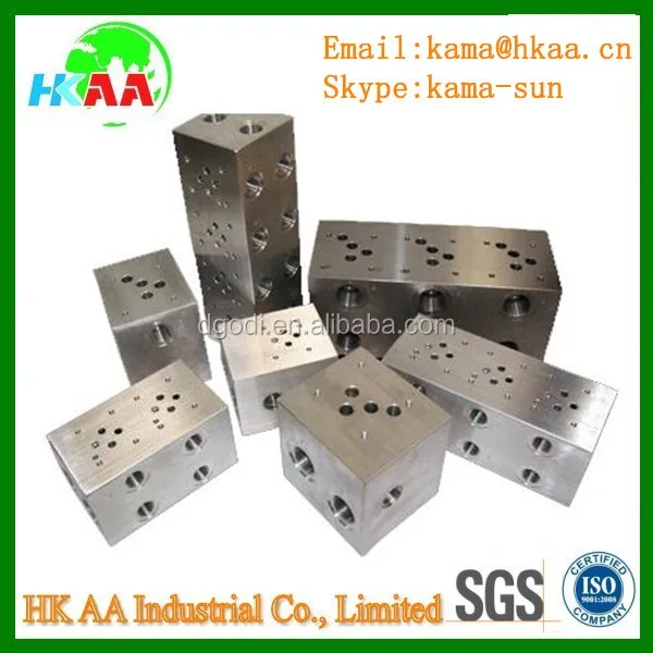 Aluminum Air Compressor Manifold Block 3 Way Manifold For Air