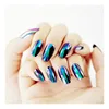 ZK-AN058 Wholesale European bright change color mirror metal nail tips press on artifical nail tip